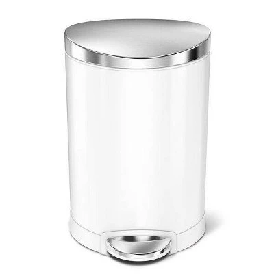 Simplehuman 6L Stainless Steel Semi-Round Step Trash Can - Image 4