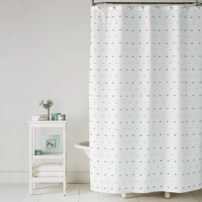 Colorful Dot Aqua Shower Curtain Aqua - Saturday Knight Ltd. - Image 2