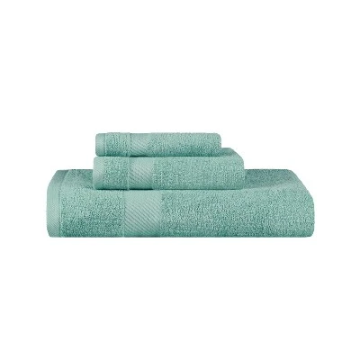 Modern Solid Classic Luxury Cotton 3 Piece Bath, Face, And Hand Towel Set By Blue Nile Mills - Image 11