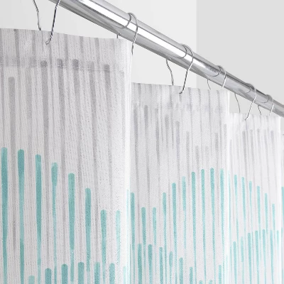 Ombre Wave Shower Curtain Aqua - Allure Home Creations