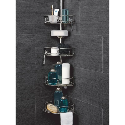 Tension Pole Shower Caddy Stainless Steel - Zenna Home
