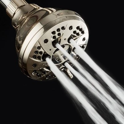 Six Setting High Pressure Luxury Spiral Shower Head With On/Off And Pause Mode - AquaDance - Image 2