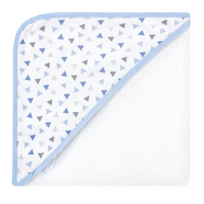 Hudson Baby Infant Boy Cotton Rich Hooded Towels, Blue Dots Gray Elephant, One Size - Image 3