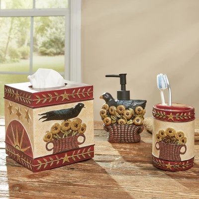 Park Designs Folk Crow Bath Toothbrush Holder