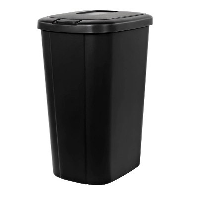 Hefty 13.3gal 2pk Touch Lid Waste Cans Black - Image 2