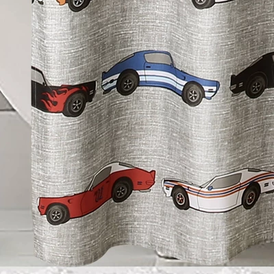 Race Cars Shower Curtain - Lush Décor - Image 3