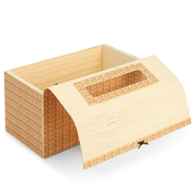Juvale Bamboo Cane Material Tissue Box Cover For Home And Bathroom Decor, 11 X 6 X 5 In - Image 7