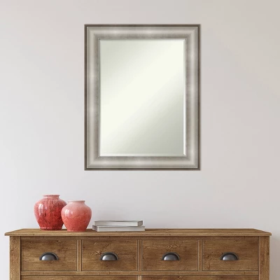 23" X 29" Imperial Framed Bathroom Vanity Wall Rectangle Mirror Silver - Amanti Art - Image 4