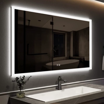 HOMLUX Dimmable Rectangular Bathroom Mirror With Memory, Auto-off Anti-fogging And 3 Color Temperature - Image 5