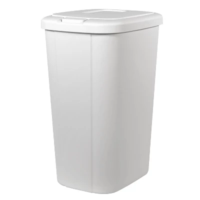 Hefty 13.3gal 2pk Touch Lid Waste Cans White - Image 2