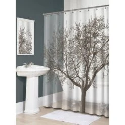 Tree EVA Shower Curtain Mocha - Splash Home