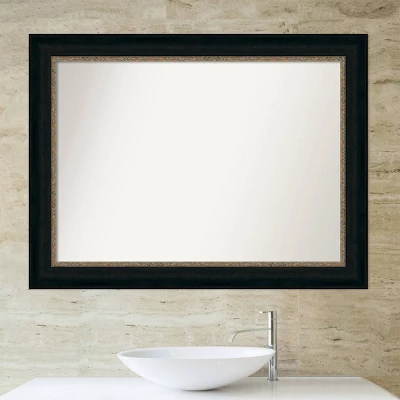45" X 34" Non-Beveled Paragon Bathroom Wall Mirror Bronze - Amanti Art - Image 5