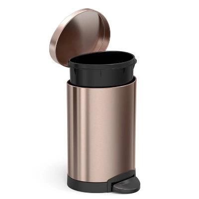 Simplehuman 6L Stainless Steel Semi-Round Step Trash Can