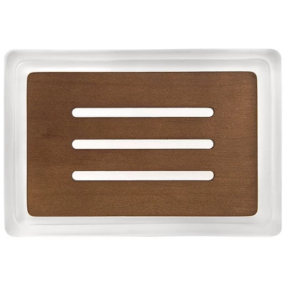 Frosty Glass Soap Dish Bathroom Tumbler White - Allure Home Creations