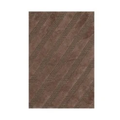 Unique Stripe Honeycomb Sculptured Bath Rug Is Made Soft Plush Cotton Is Super Soft The Touch Stone