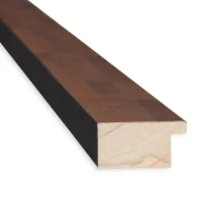 41" X 30" Non-Beveled Fresco Wood Bathroom Wall Mirror Light Pecan Brown - Amanti Art