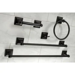 5pc Serano Bathroom Accessory Set Black - Kingston Brass