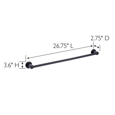 24" Eastport Contemporary Towel Bar Matte Black - Design House - Image 5