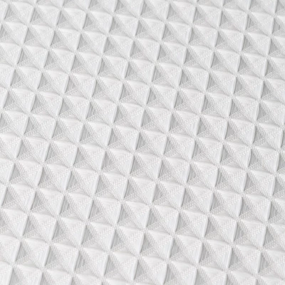 Creative Scents White Waffle Shower Curtain With Line - Image 4