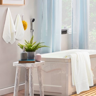 PiccoCasa 100% Combed Cotton Soft 600 GSM Absorbent Lightweight Shower Towel Set 8 Pcs