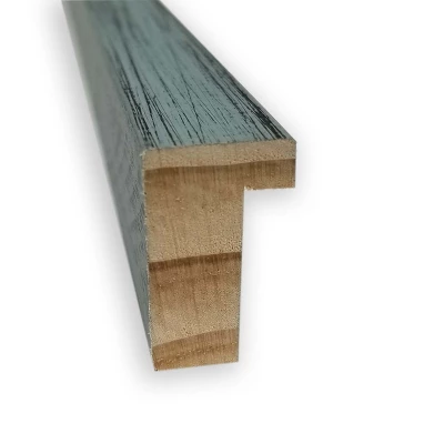 Amanti Art Dixie Blue Grey Rustic Narrow Petite Bevel Wood Bathroom Wall Mirror 25 X 19 In. - Image 2