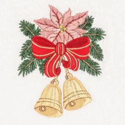 2pc Bells Hand Towel Set White - Linum Home Textiles