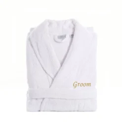 Groom Bathrobe White - Linum Home Textiles
