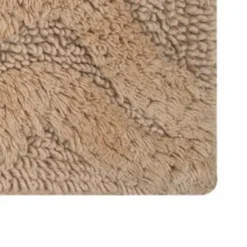 Link Bath Rug 220 GSF Soft Plush Cotton Non Skid Back Natural By Knightsbridge