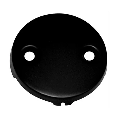 Westbrass 1.5 Inch Diameter Round Twist & Close Drain Bathtub Trim Set With 2-Hole Faceplate, Matte Black - Image 2