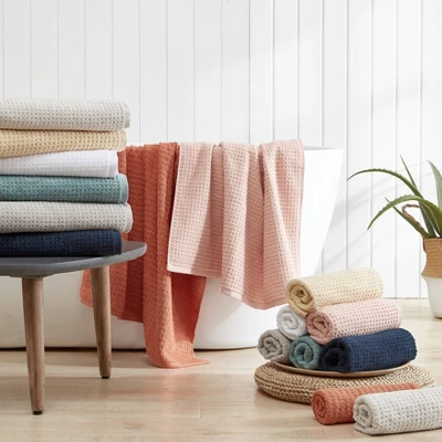 Tommy Bahama Northern Pacific 100% Cotton Terry- 6 Piece- Towel Set, Orange- 6 Pc Towel Set - Image 4