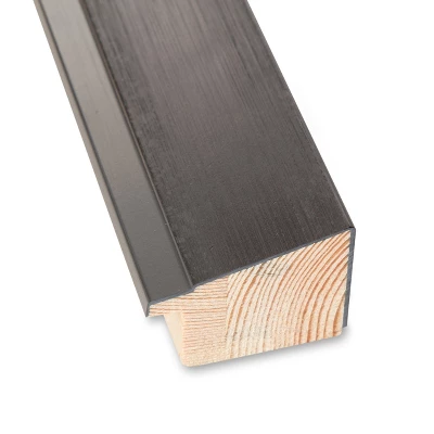 Amanti Art Domus Dark Silver Petite Bevel Wood Bathroom Wall Mirror 27 X 21 In. - Image 2