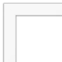 Amanti Art Cabinet White Petite Bevel Bathroom Wall Mirror 29.5 X 23.5 In.