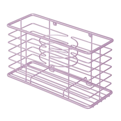 MDesign Metal Wall Mount Hair Care & Styling Tool Storage Basket - Image 8