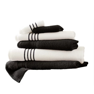 Modern Threads 6 Piece Quick Dry Stripe Towel Set.