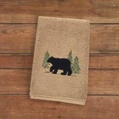 Park Designs Black Bear Terry Fingertip Towel - Set Of 2