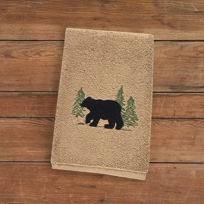 Park Designs Black Bear Terry Fingertip Towel - Set Of 2