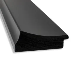 34" X 28" Non-Beveled Grand Bathroom Wall Mirror Black - Amanti Art