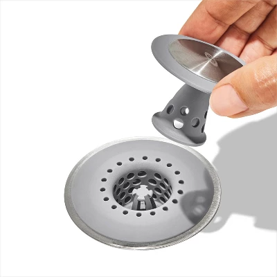 Hair Catch Drain Protector Gray - OXO - Image 4