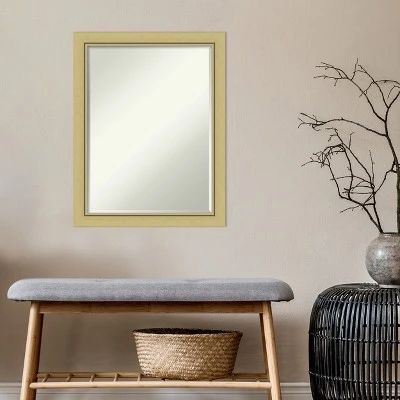 Amanti Art Landon Gold Narrow Petite Bevel Bathroom Wall Mirror 27.5 X 21.5 In. - Image 6