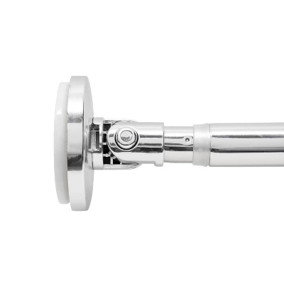 Powered Suction Cup Tension Mounted Curved Shower Rod Chrome - Bath Bliss - Image 4