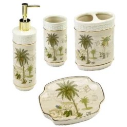 Avanti Colony Palm 4 Pc Bath Accessory Set