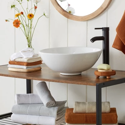 Great Bay Home Cotton Waffle Weave Quick-Dry Towel Set - Image 4