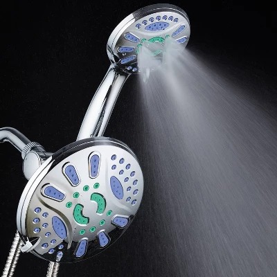 7" 48 Setting Elite High Pressure Ultra Luxury Three-Way Rainfall Shower Head Combo Chrome - AquaDance - Image 4