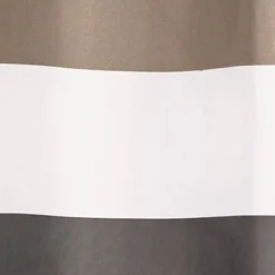 Cabana Shower Curtain White/Brown - Moda At Home