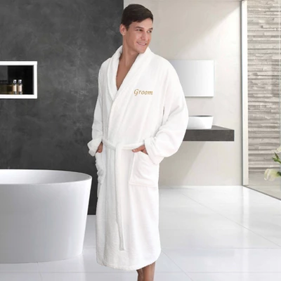 Groom Bathrobe White - Linum Home Textiles - Image 3