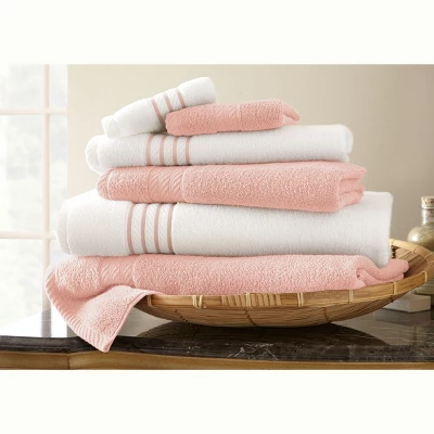 Modern Threads 6 Piece Quick Dry Stripe Towel Set. - Image 8