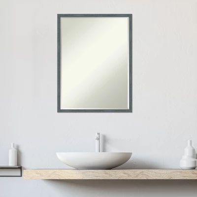 Amanti Art Dixie Blue Grey Rustic Narrow Petite Bevel Wood Bathroom Wall Mirror 25 X 19 In. - Image 9