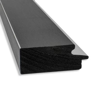 42" X 30" Non-Beveled Eva Bathroom Wall Mirror Black - Amanti Art