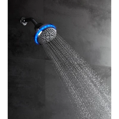 1.8 GPM Four Function Wall Mount Wave Sensor Shower Head With Temp LED Chrome - Tosca - Image 5