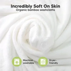 6pk Deluxe Baby Washcloths, Organic And Soft Baby Wash Cloth, Baby Bath Towel, Face Cloths